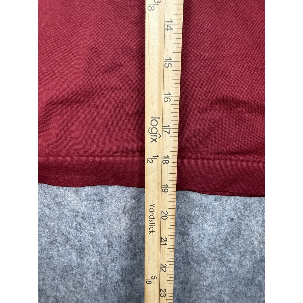 Victoria's Secret Pink Cropped Jacket Women's XL Red Thumb Hole Sleeves‎ 1/4 Zip - Picture 7 of 8